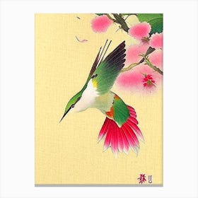 Hummingbird Japanese 2, Ukiyo E Style Canvas Print