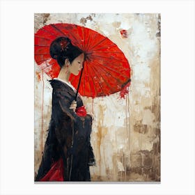 Geisha, Minimalism Boho Canvas Print