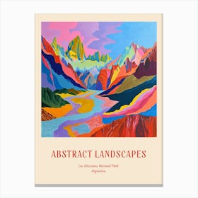 Colourful Abstract Los Glaciares National Park Argentina 6 Poster Canvas Print