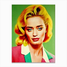 Emily Blunt Colourful Pop Movies Art Movies Canvas Print