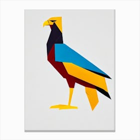 Golden 2 Eagle Origami Bird Canvas Print