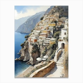 Summer In Positano Painting (15) 1 Canvas Print
