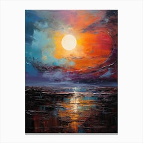 Sunset Over The Sea Canvas Print