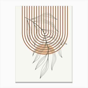 Boho Art Prints Scandi Art Sage Orange Abstract Art A Canvas Print