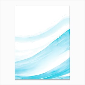 Blue Ocean Wave Watercolor Vertical Composition 130 Canvas Print