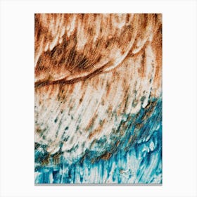 Blue And Brown Abstract Painting Canvas Print