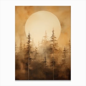 Moonlight In The Forest Canvas Print