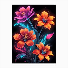 Colorful Lilies Canvas Print