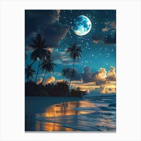 Moonlight Beach Canvas Print