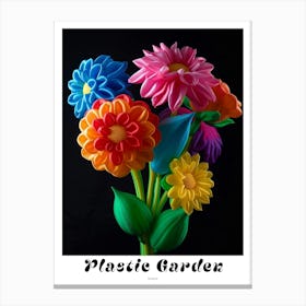 Bright Inflatable Flowers Poster Dahlia 1 Canvas Print