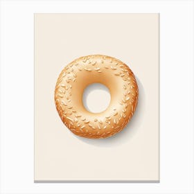 Whole Wheat Bagel Marker Art 1 Canvas Print