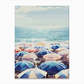 Umbrellas On The Beach 2 Canvas Print