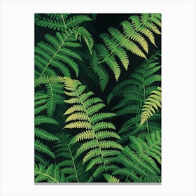 Pattern Poster Leatherleaf Fern 1 Canvas Print