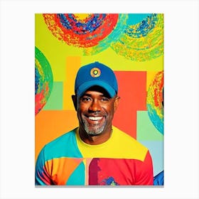 Darius Rucker Colourful Pop Art Canvas Print