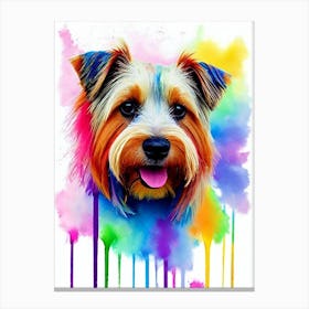 Australian Terrier Rainbow Oil Painting dog Canvas Print