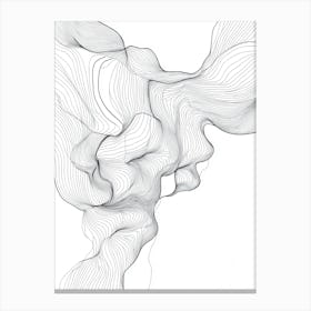 Abstract Smoke Lines On White Background Canvas Print