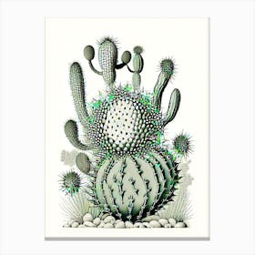 Peyote Cactus William Morris Inspired Canvas Print