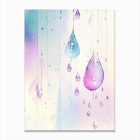 Water Droplets Waterscape Gouache 1 Canvas Print