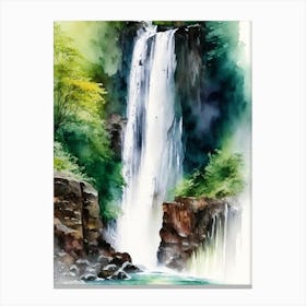 Torc Waterfall, Ireland Water Colour  (2) Canvas Print