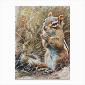 Chipmunk Pastel Watercolour 1 Leinwandbild