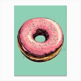 Donut Illustration Canvas Print