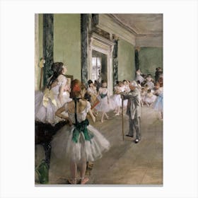 La Classe De Danse, Edgar Degas Canvas Print