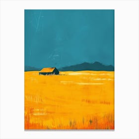 Barn In The Field Canvas Print