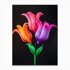 Bright Inflatable Flowers Fuchsia 1 Canvas Print