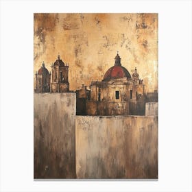 Kitsch Mexico City Painting 4 Canvas Print
