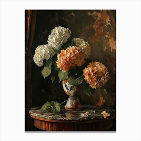 Baroque Floral Still Life Hydrangea 1 Canvas Print