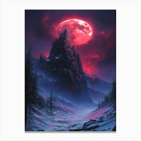 Red Moon In The Sky Canvas Print