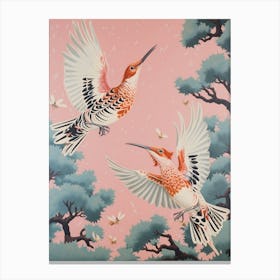 Vintage Japanese Inspired Bird Print Hoopoe 4 Canvas Print