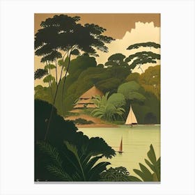 Gizo Solomon Islands Rousseau Inspired Tropical Destination Canvas Print