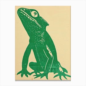 Green Fischers Chameleon Bold Block 1 Canvas Print