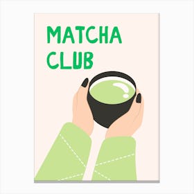 Matcha Club Art Print Canvas Print