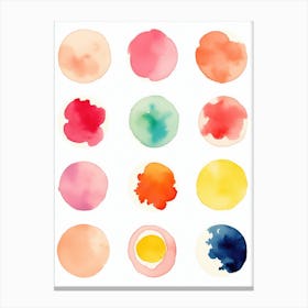 Watercolor Splatters 2 Canvas Print