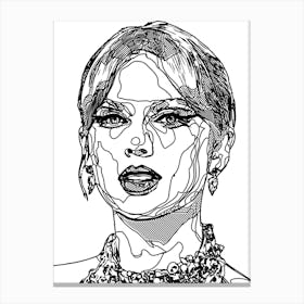 Taylor Swift Portrait Abstract Geometric (5) Canvas Print