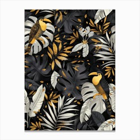 Gold Toucans Canvas Print