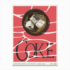 Coke With Ice Leinwandbild