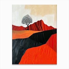Lone Tree, Minimalism 8 Canvas Print