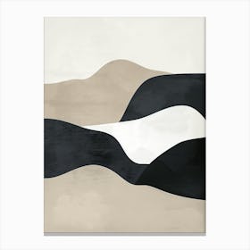 Contours Of Silence Minimalist Style Canvas Print