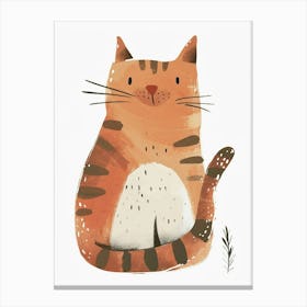 Cymric Cat Clipart Illustration 7 Canvas Print