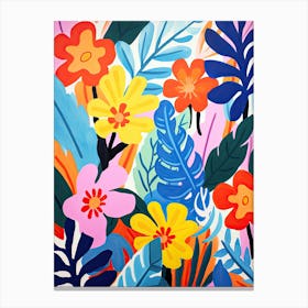 Petal Harmony; Matisse Style Floral Elegance Flower Canvas Print