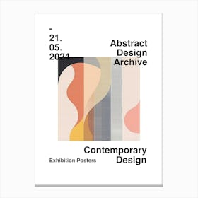 Abstract Design Archive Poster 24 Canvas Print
