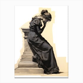 Victorian Woman Study Canvas Print