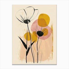 Belgrade Flower Market Boho Minimalist Style Canvas Print