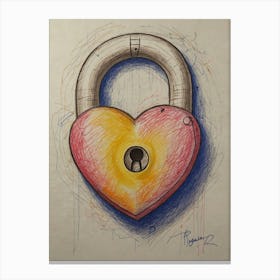 Heart Lock 8 Canvas Print