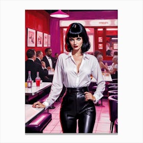 'Diner Girl' Canvas Print