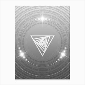 Geometric Glyph in White and Silver with Sparkle Array n.0059 Canvas Print