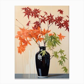 Bouquet Of Japanese Maple Flowers, Autumn Fall Florals Painting 3 Canvas Print
